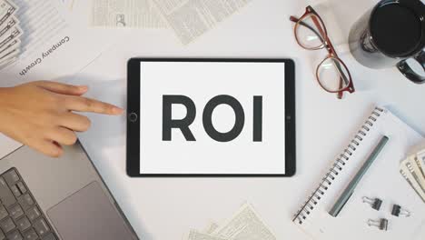 roi displaying on a tablet screen