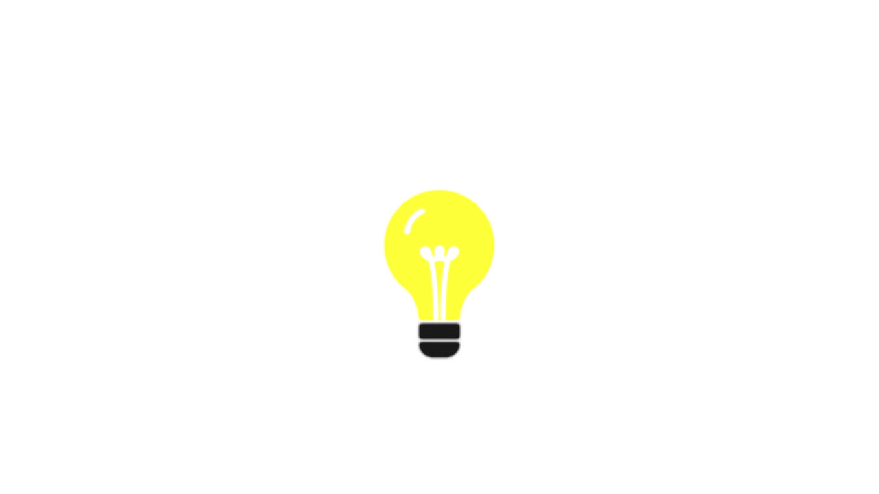Lampadina animata che lampeggia