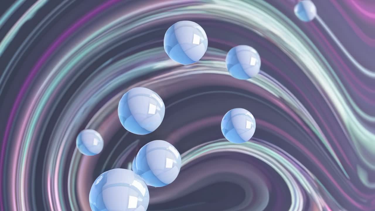 Abstract 3D Spheres in Liquid Motion