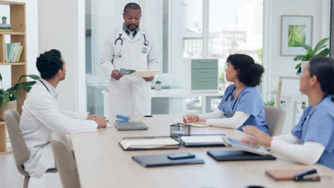 doctors, meeting and xray for solution planning