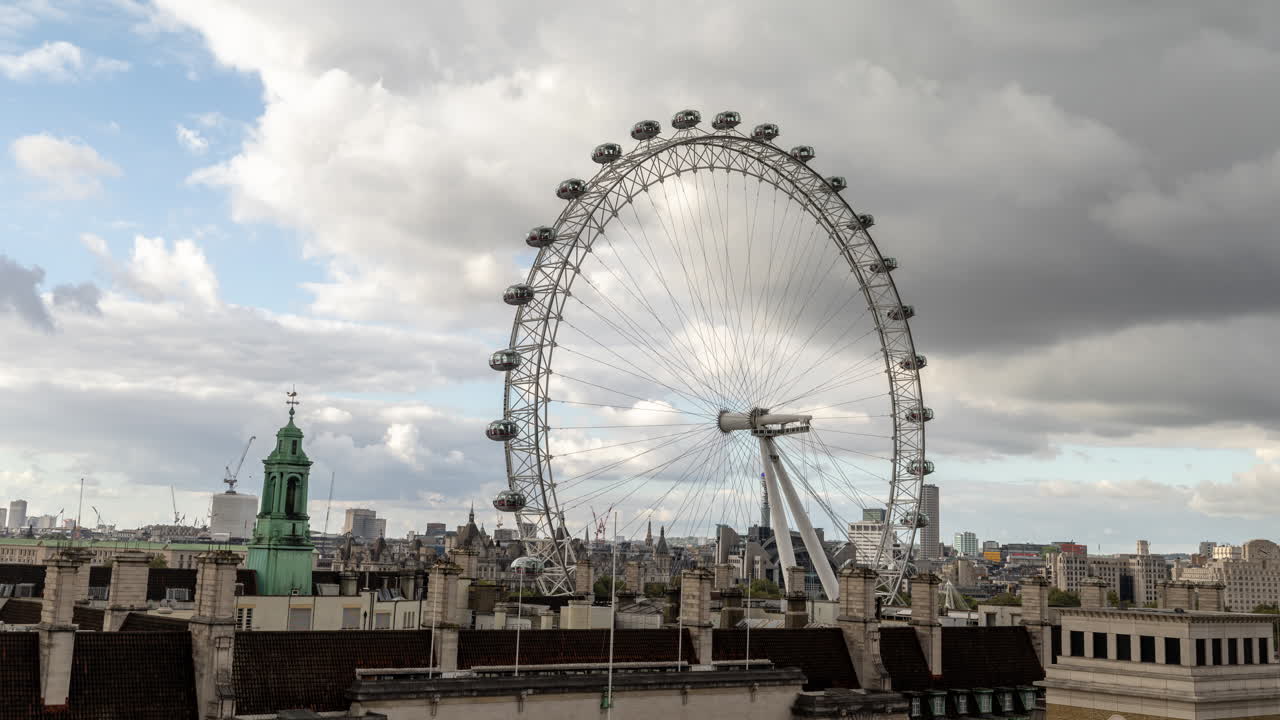 런던 아이와 스카이라인, 런던, 영국