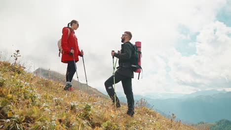 hikers in the mountains