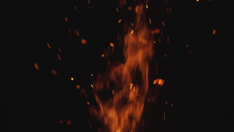 burning flames