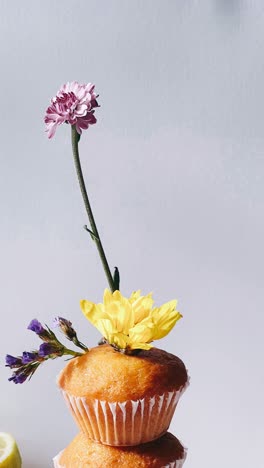 pasteles decorados con flores