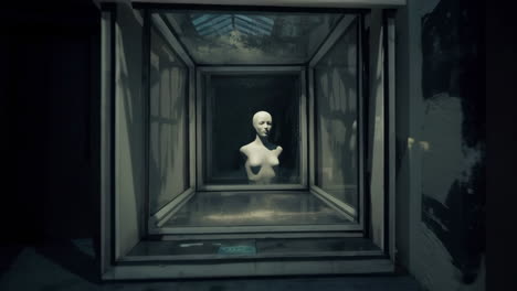 empty fashion mall interior with mannequins