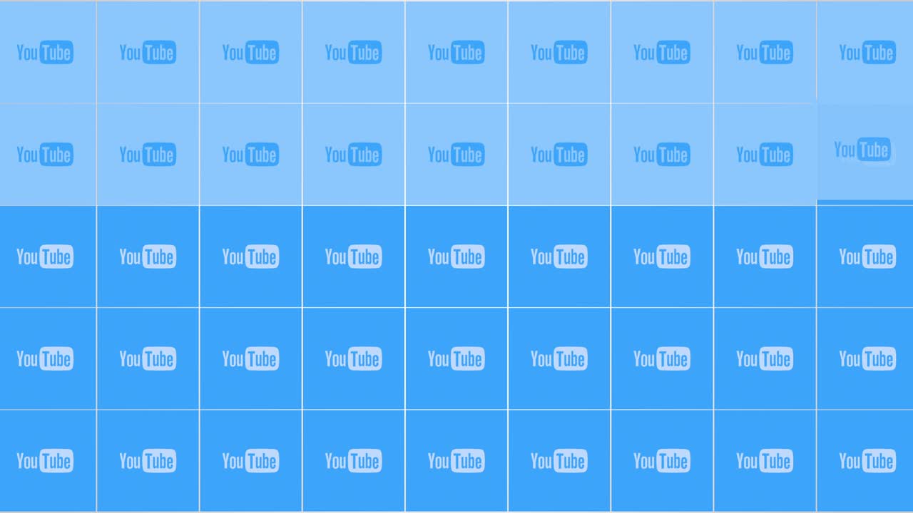 네트워크 배경에서 유튜브 아이콘 패턴