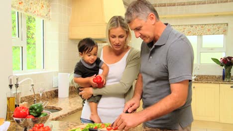 parents cooking together