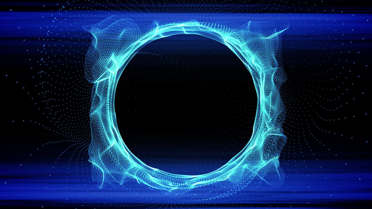 anillo de brillo azul efectos de fondo de plasma animación sin sentido bucle