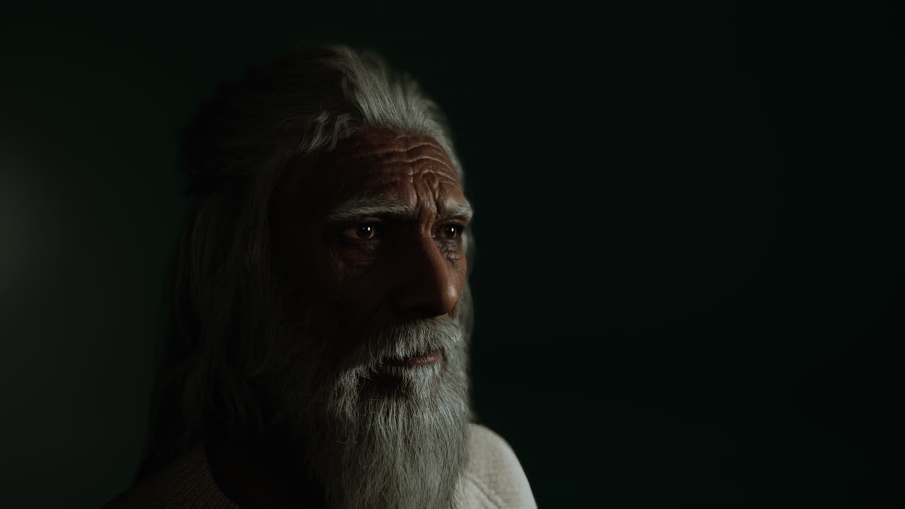 Portrait of an Indian old man