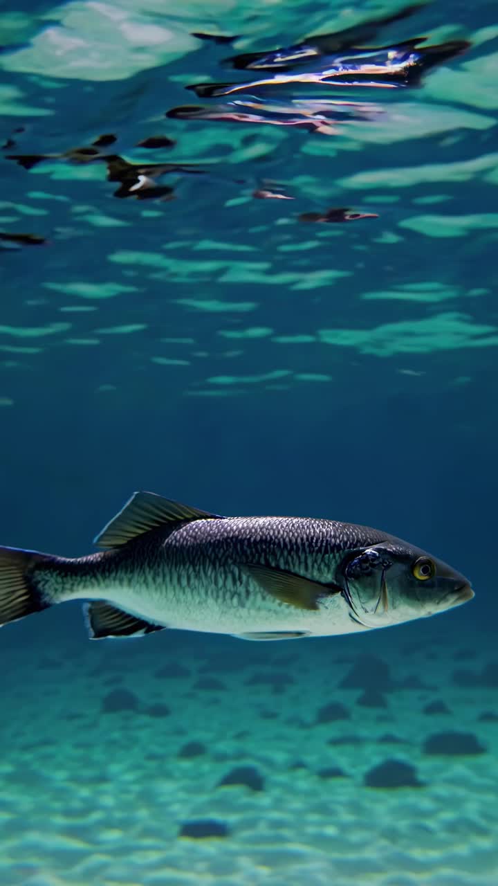 Underwater video of a fish swimming near vibrant coral reefs