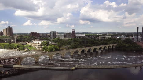 stone arch bridge on the mississippi river