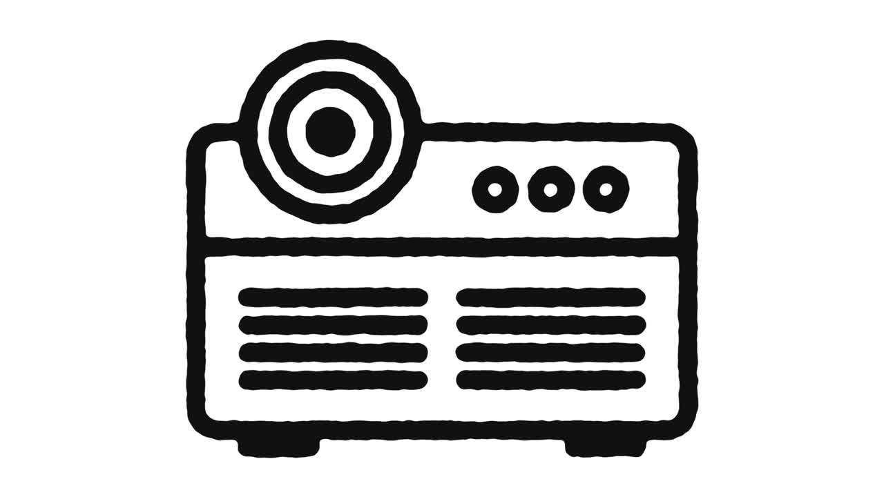 Projection Icon Animation Footage & Alpha Channel