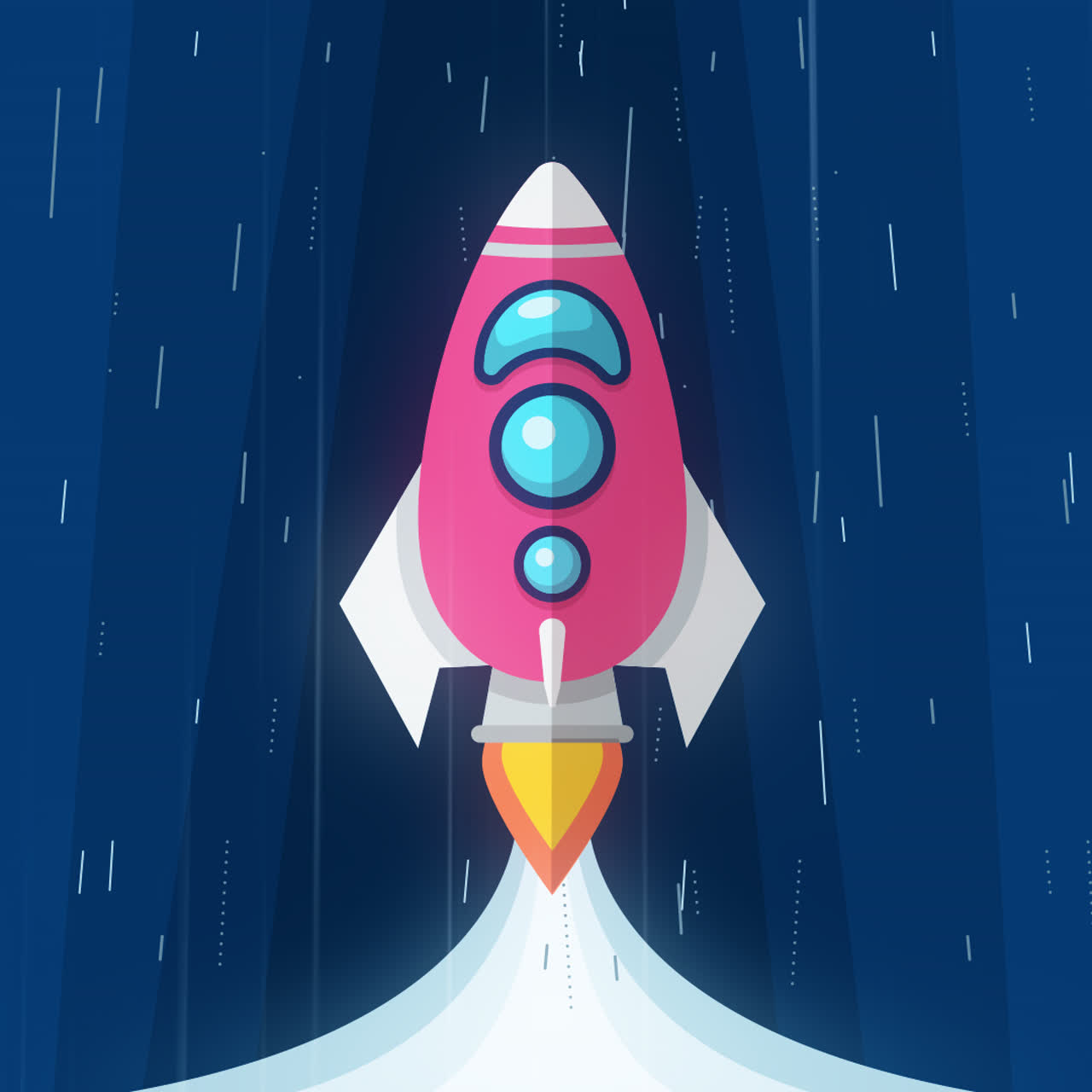 Raketopsendelse Illustration