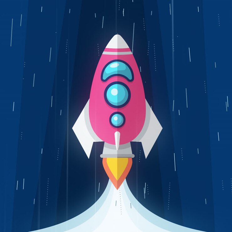 Rocket Launch Illustration