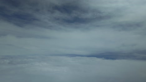 hyperlapse pov flying between layers of clouds