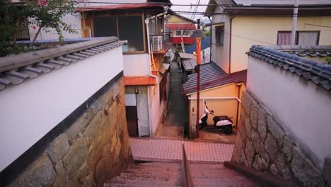 traditional japanese streets of onomichi, beautiful seaside town in hiroshima