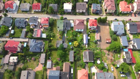 Aerial-view-of-residential-houses-at-spring