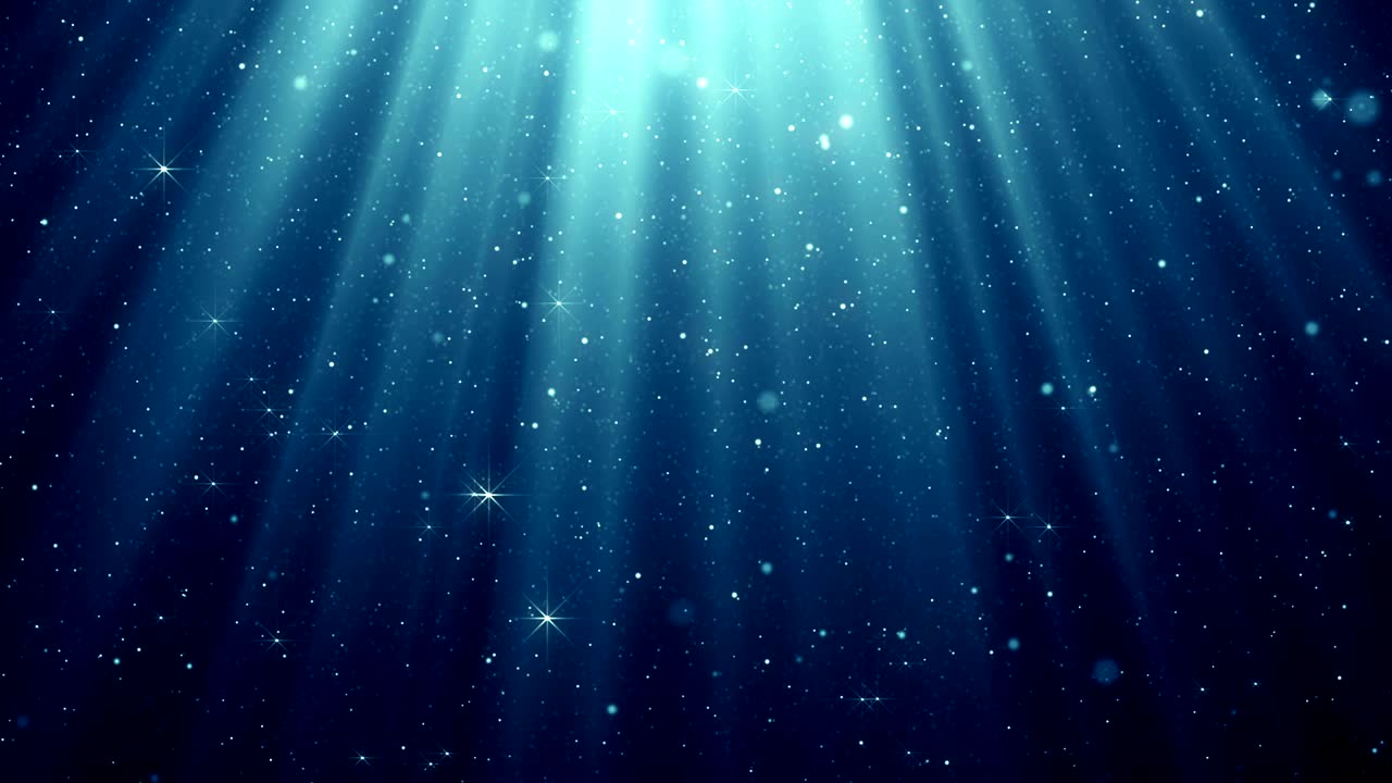파란 먼지 입자 추상적인 빛 보케 모션 제목 영화적 배경 루프