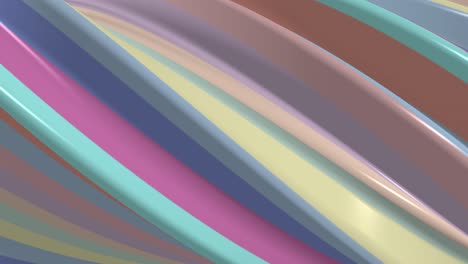 3d seamless loop twisted pastel line 4k colorful wave animation background