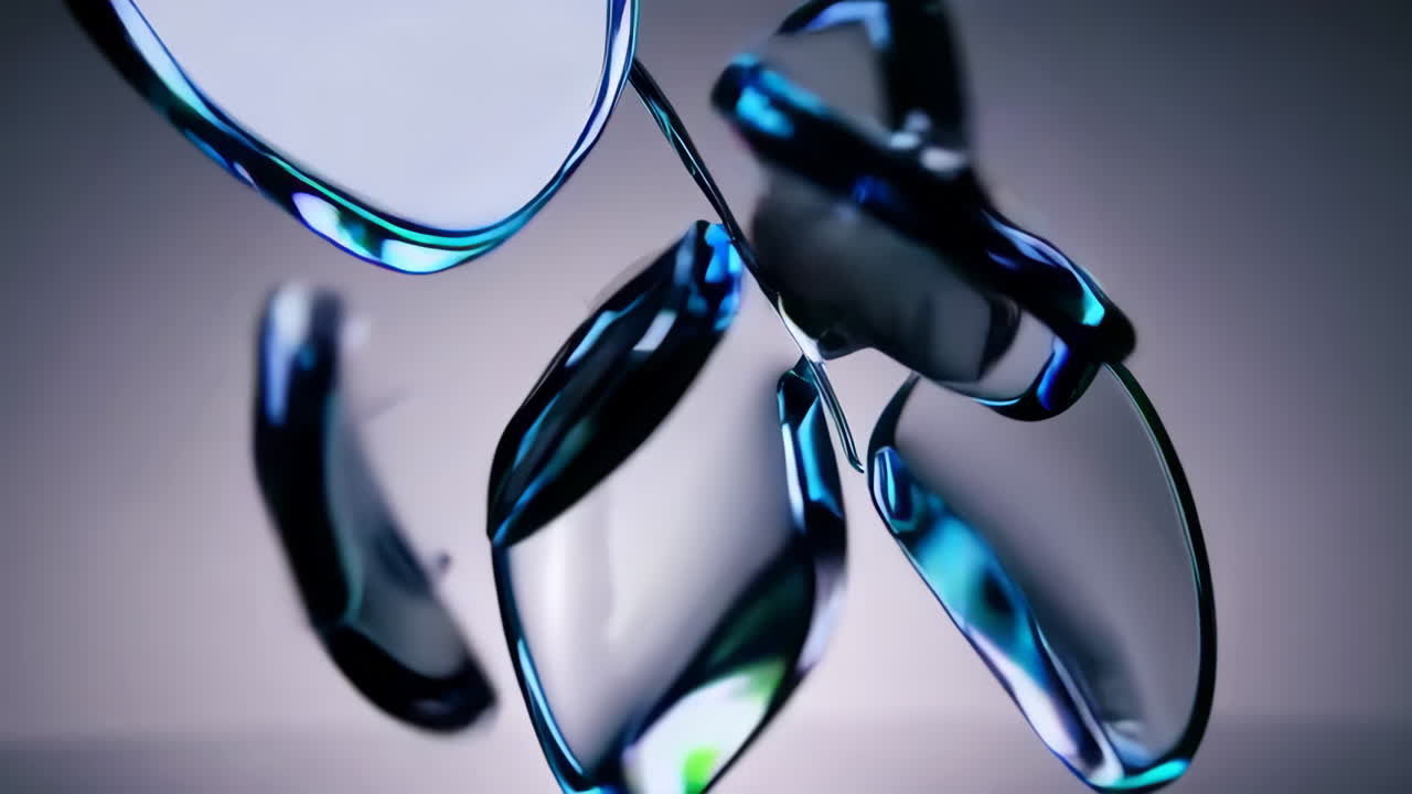 formas abstractas de vidrio