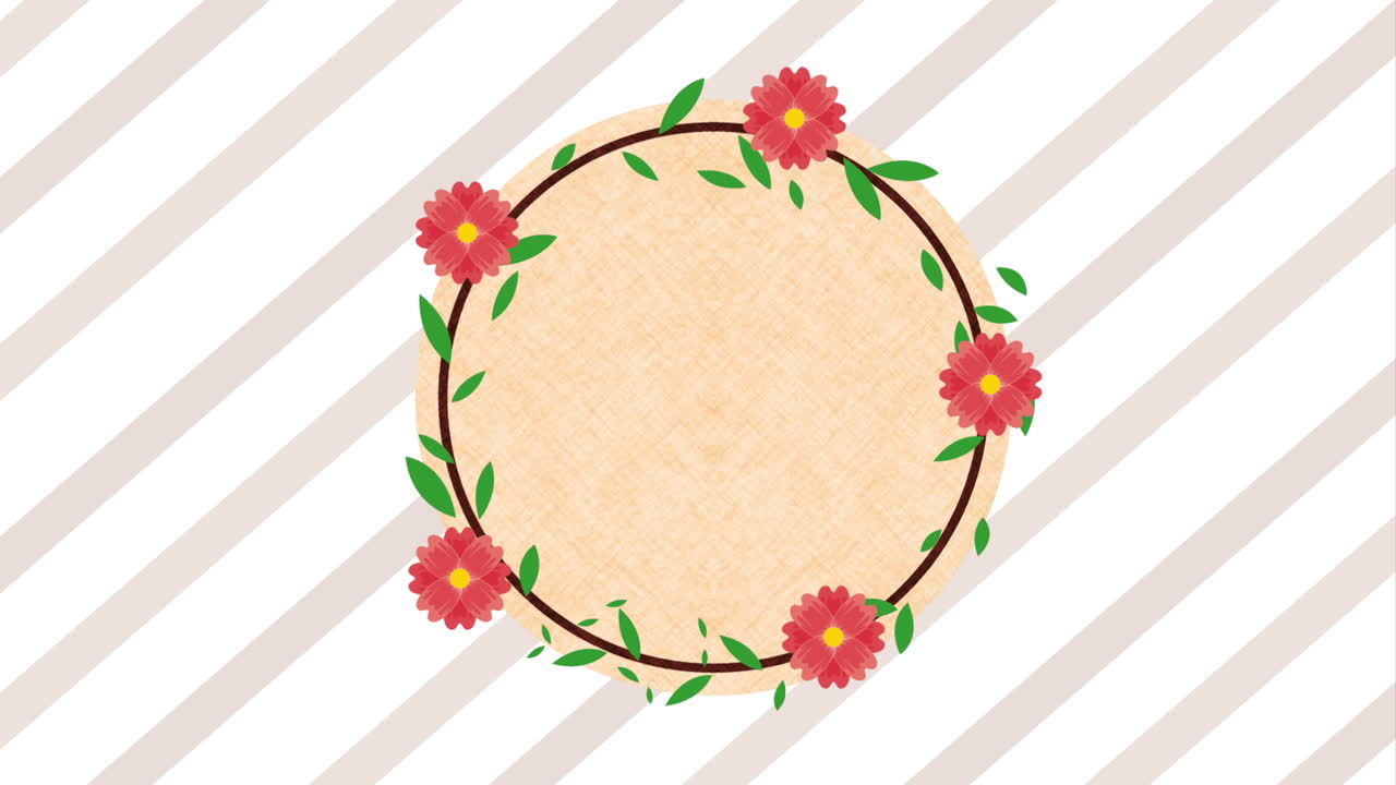 꽃 장식 디자인, 비디오 애니메이션 hd1080