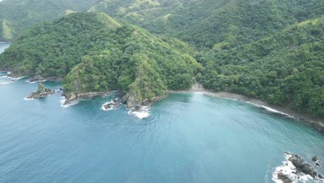 aerial view of king peter bay located on the tropical island of tobago in the caribbean