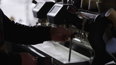 barista making coffee