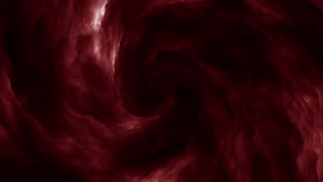 mesmerizing red and black swirling vortex evokes motion and depth