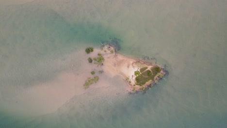 Sandige-Insel-Am-Tallebudgera-Creek-In-Der-Nähe-Des-Naturschutzparks-In-Gold-Coast,-Queensland,-Australien