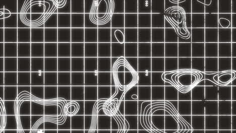 Animation of moving white lines over black background