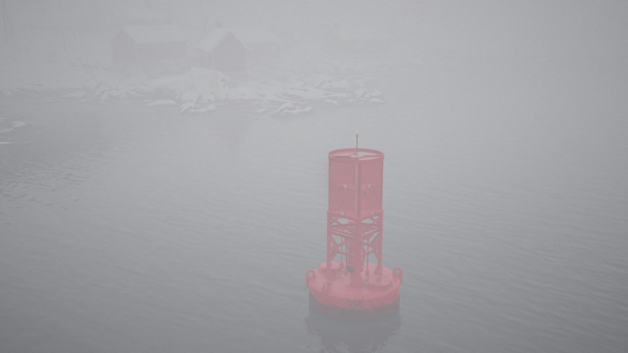 안개 물 에서 은 보이