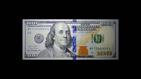 hundred dollar bill burn effect