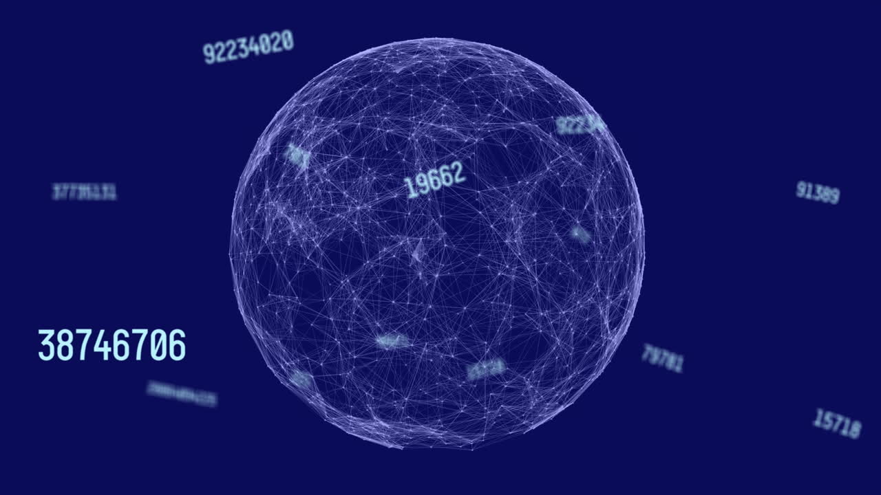 Animation of data processing over globe