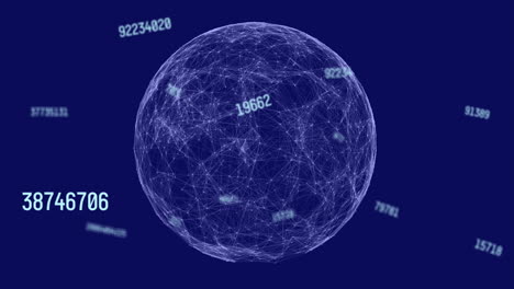 animación del procesamiento de datos en todo el mundo