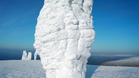 frozen mountain peaks