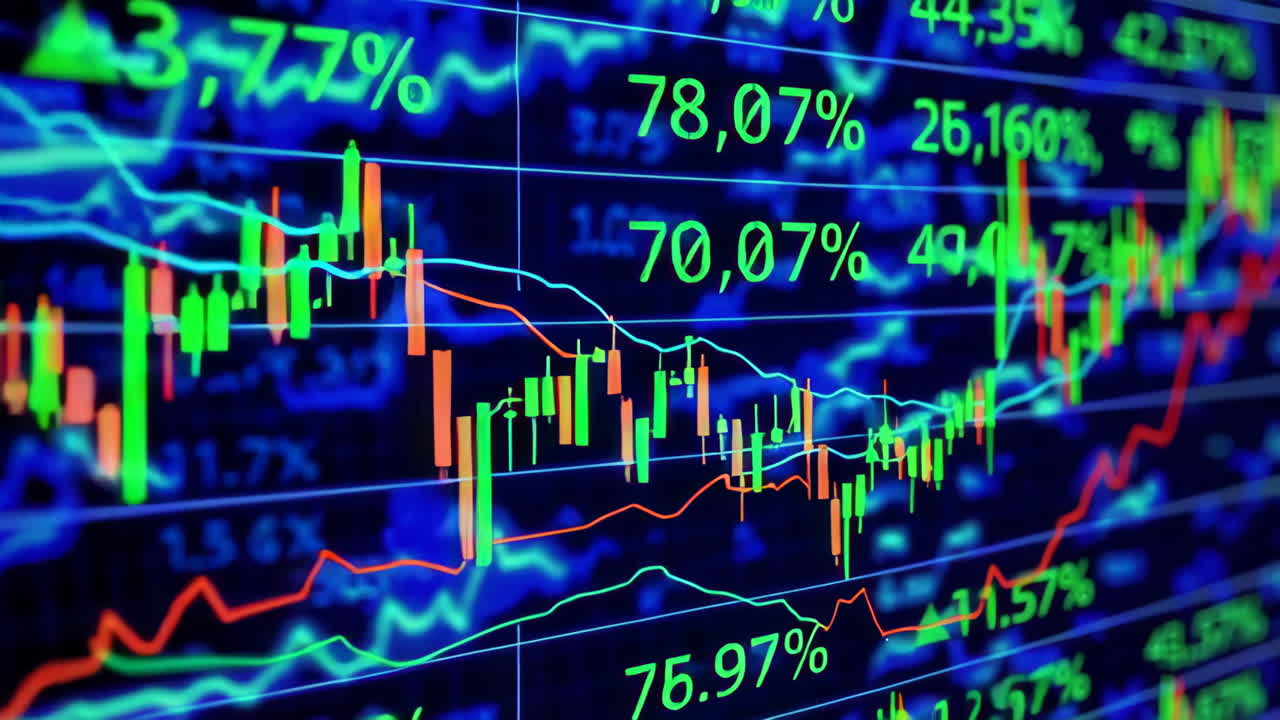 gráficos del mercado de valores y visualización de datos