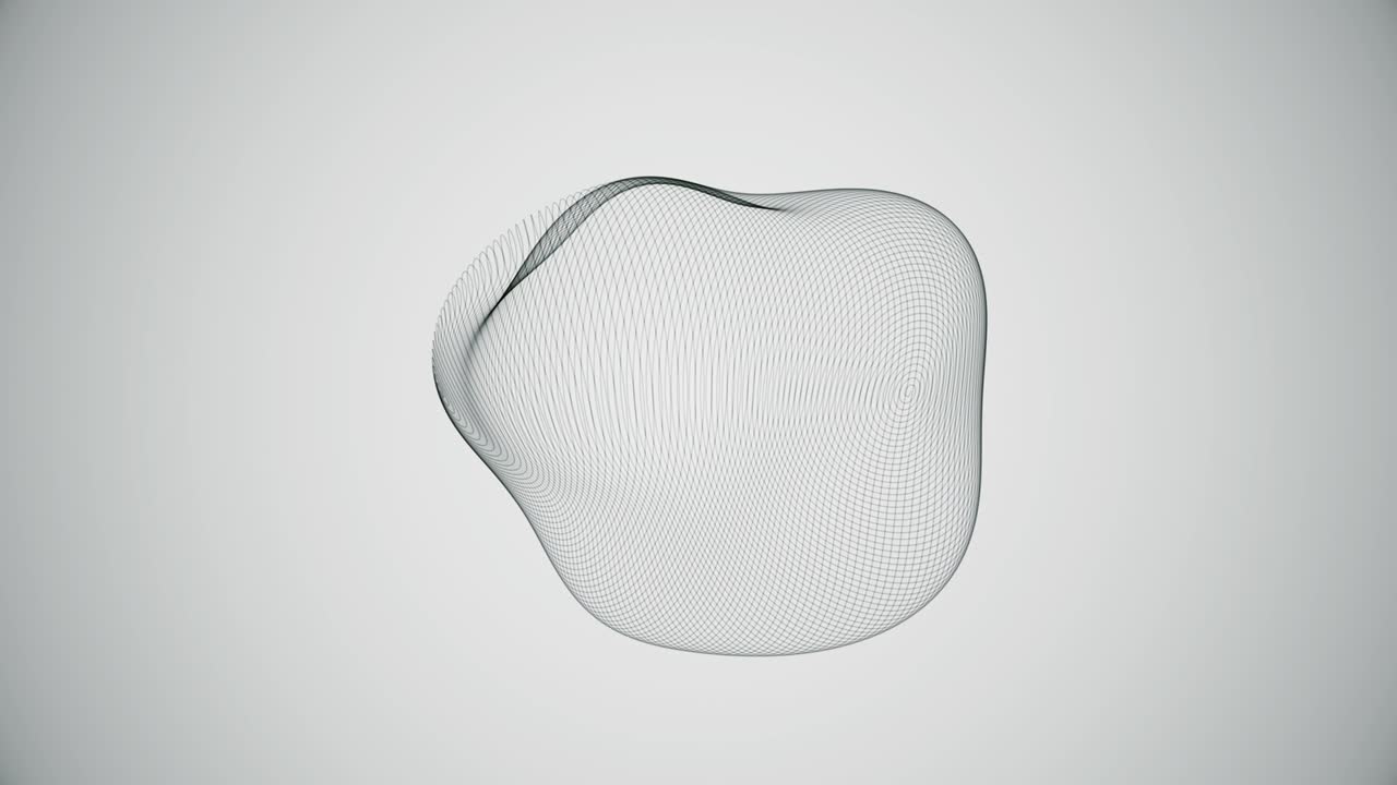 metamorfosis de la forma amorfa a partir de puntos y líneas, animación abstracta de la forma futura 4k