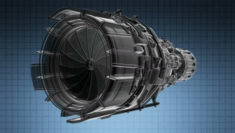 rotate jet engine turbine