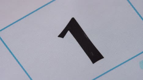 marking the date in the calendar with a red marker