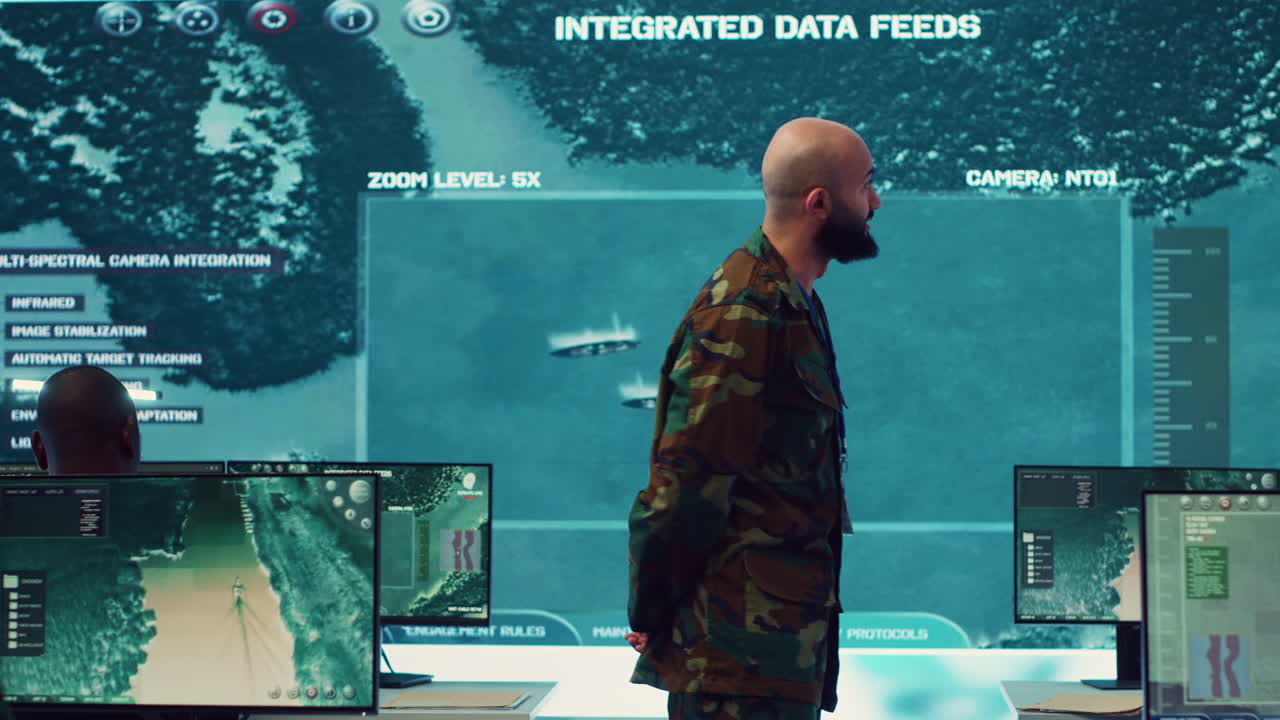 teniente general coordinando sus tropas del ejército para operaciones militares complejas