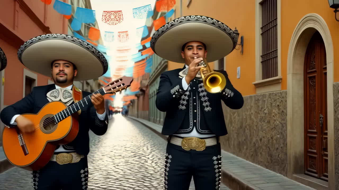 Mariachi Band Street Performance in Mexico