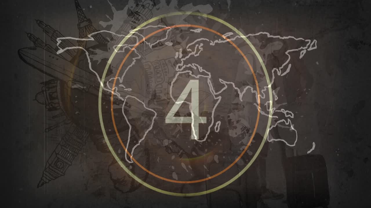 회색 배경에 대한 카운트다운 4k