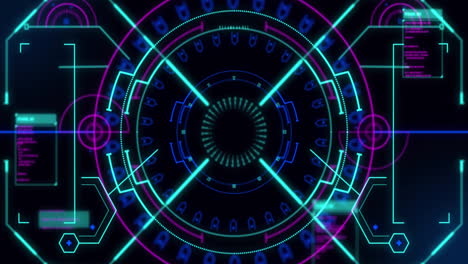 animación de la exploración del alcance sobre un fondo negro
