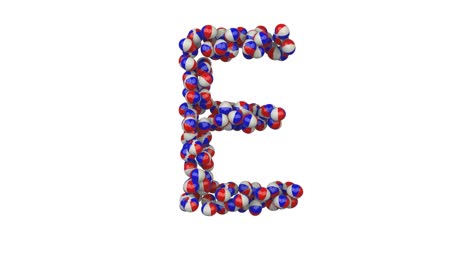 beach ball themed font  letter e