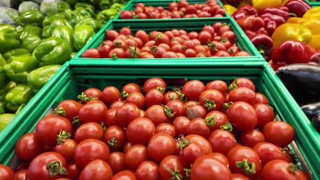 fresh vegetables at a grocery store