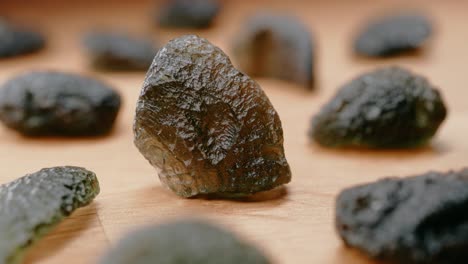 rare moldavite gemstone crystal collection from the czech republic