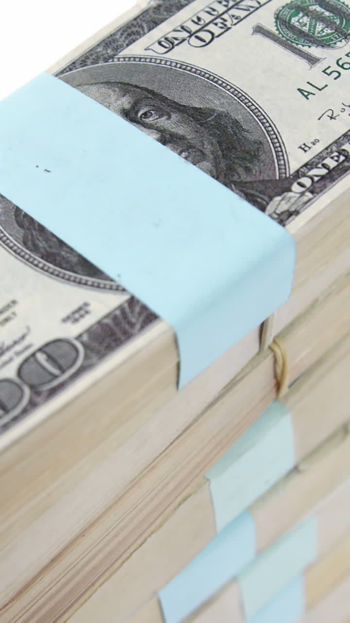 Close-up of stack of money