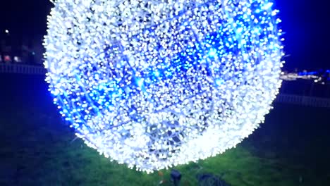 christmas decorations in slow motion
