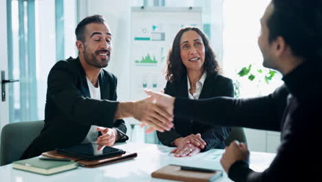 reunión de negocios y acuerdo