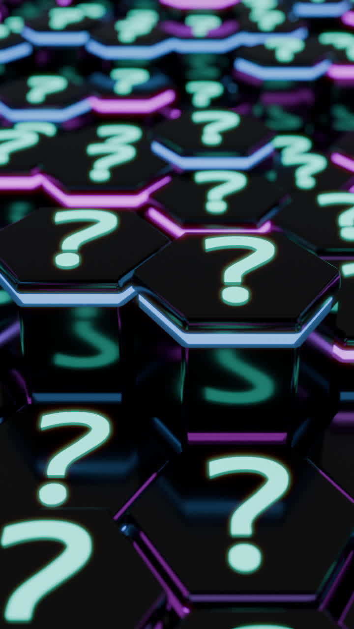 Question marks symbols concept of technological mystery
